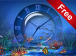 Aquatic Clock Screensaver - Windows 10 Water Screensavers